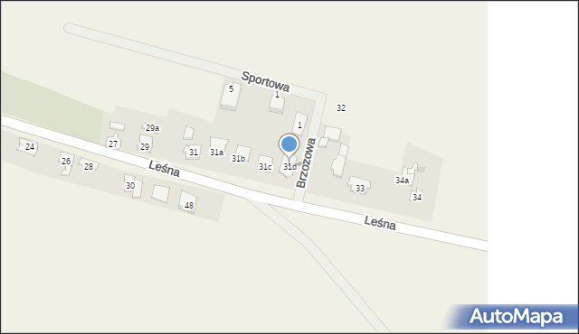 Gębice, Leśna, 31d, mapa Gębice