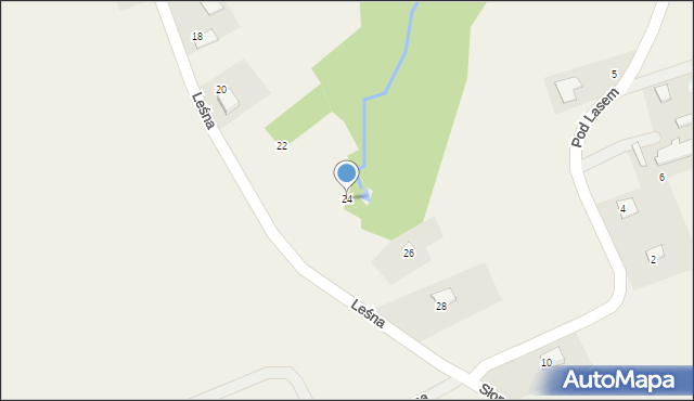 Gierałtowiczki, Leśna, 24, mapa Gierałtowiczki