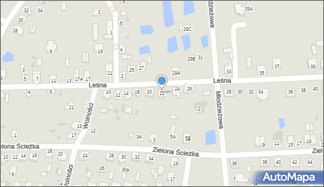 Glinojeck, Leśna, 22, mapa Glinojeck