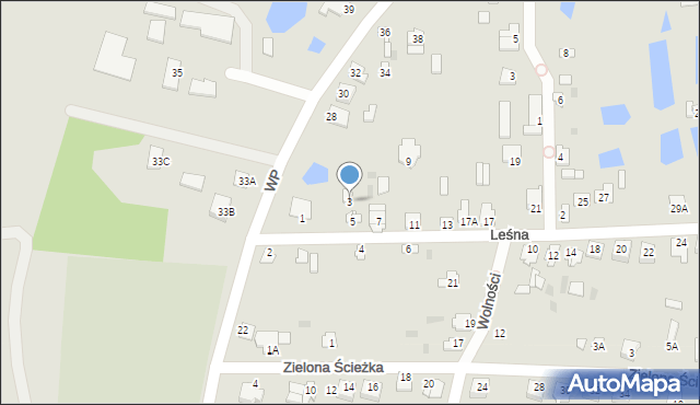 Glinojeck, Leśna, 3, mapa Glinojeck