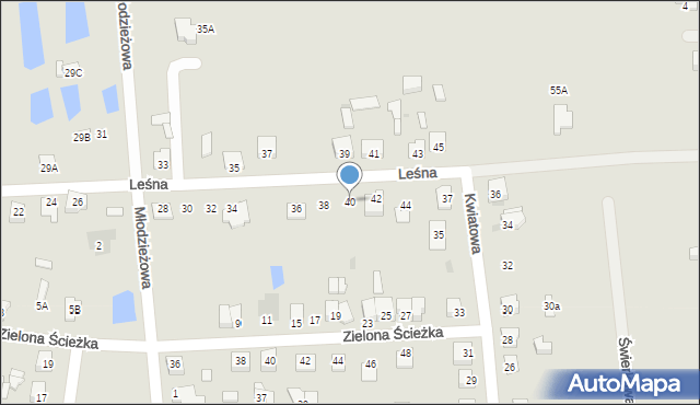 Glinojeck, Leśna, 40, mapa Glinojeck