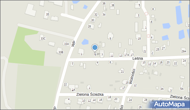Glinojeck, Leśna, 5, mapa Glinojeck