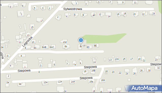 Gliwice, Legnicka, 8c, mapa Gliwic