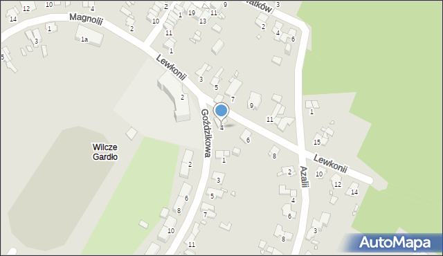 Gliwice, Lewkonii, 4, mapa Gliwic