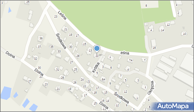 Głuchów, Leśna, 11, mapa Głuchów