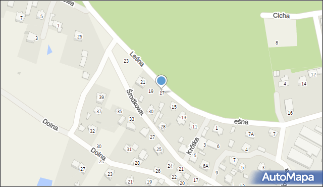 Głuchów, Leśna, 17, mapa Głuchów