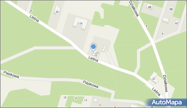 Głuchów, Leśna, 22A, mapa Głuchów