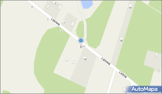 Głuchów, Leśna, 61, mapa Głuchów
