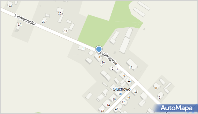 Głuchowo, Lemierzycka, 3, mapa Głuchowo