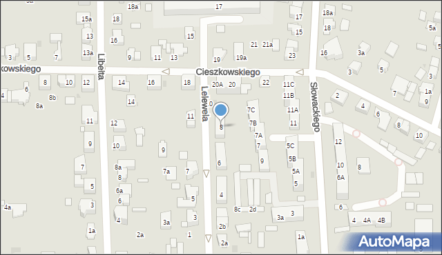 Gniezno, Lelewela Joachima, 8, mapa Gniezna