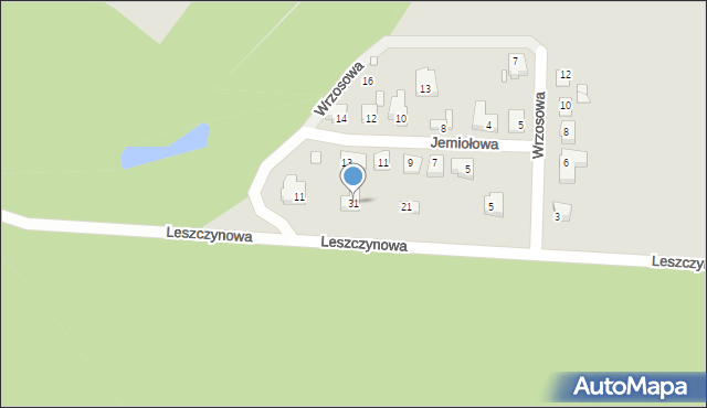 Gniezno, Leszczynowa, 15, mapa Gniezna