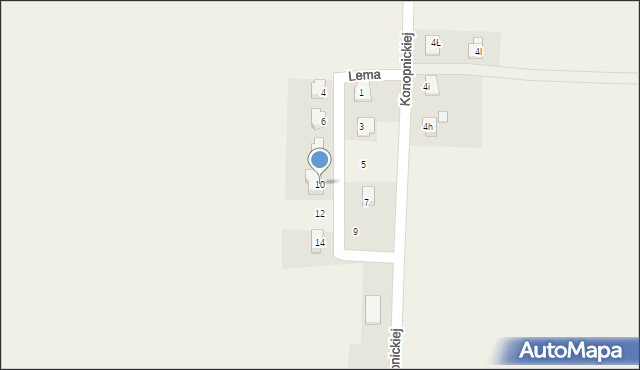 Golasowice, Lema Stanisława, 10, mapa Golasowice