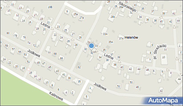 Goleniów, Leśna, 32, mapa Goleniów