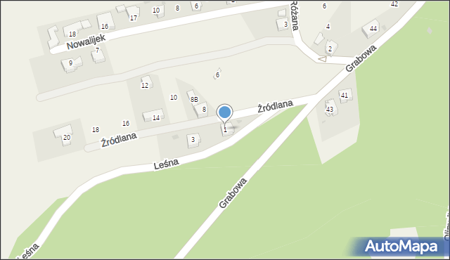 Goleszów, Leśna, 1, mapa Goleszów