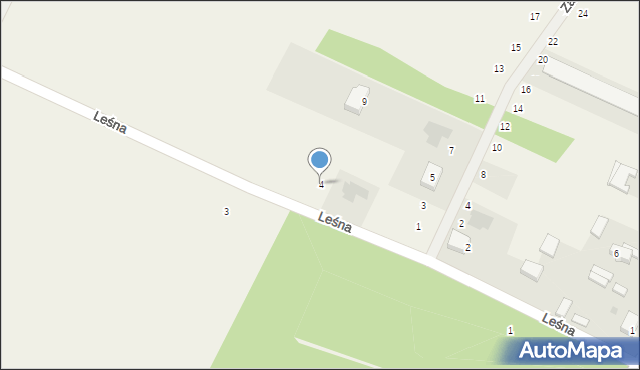 Golice, Leśna, 4, mapa Golice