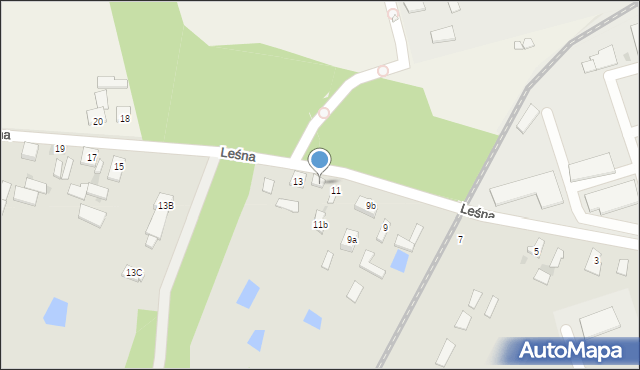 Góra Kalwaria, Leśna, 11A, mapa Góra Kalwaria
