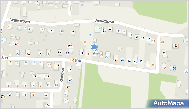 Góra Puławska, Leśna, 21, mapa Góra Puławska