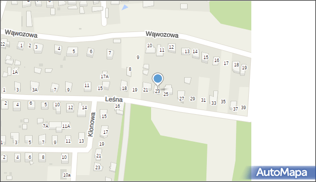 Góra Puławska, Leśna, 23, mapa Góra Puławska