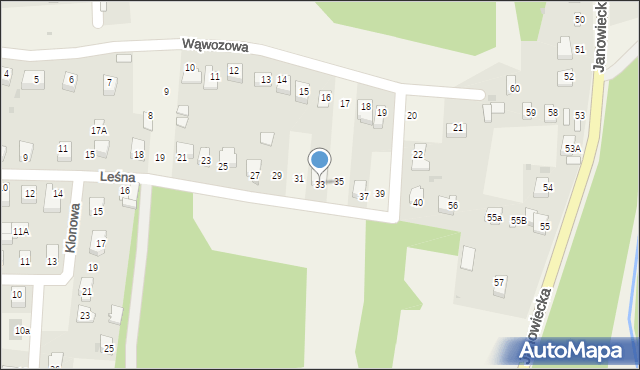 Góra Puławska, Leśna, 33, mapa Góra Puławska