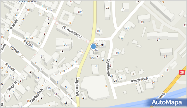 Gorlice, Legionów, 6B, mapa Gorlic