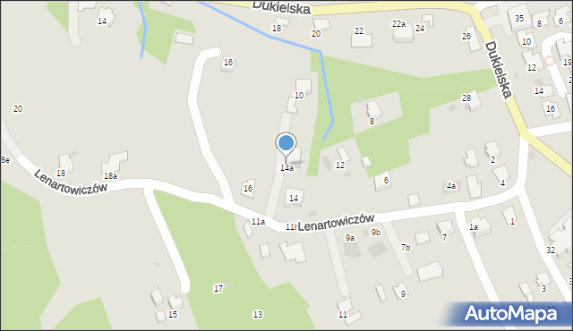 Gorlice, Lenartowiczów, 14a, mapa Gorlic