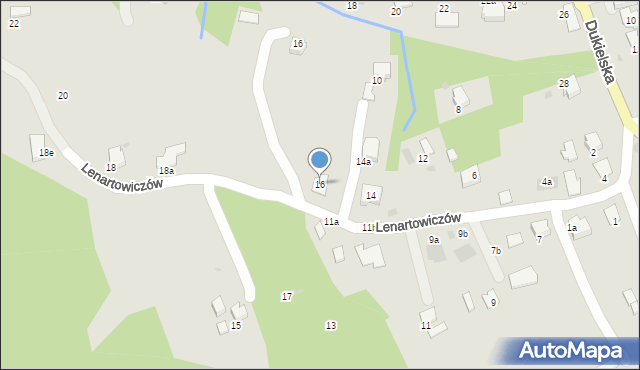 Gorlice, Lenartowiczów, 16, mapa Gorlic