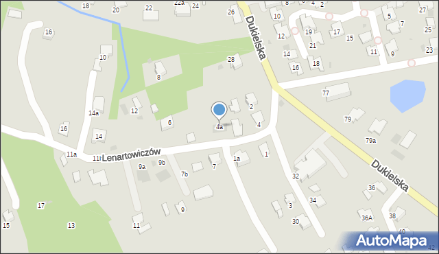 Gorlice, Lenartowiczów, 4a, mapa Gorlic