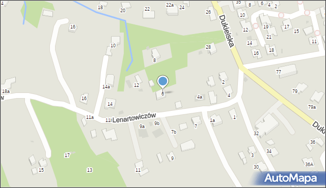 Gorlice, Lenartowiczów, 6, mapa Gorlic