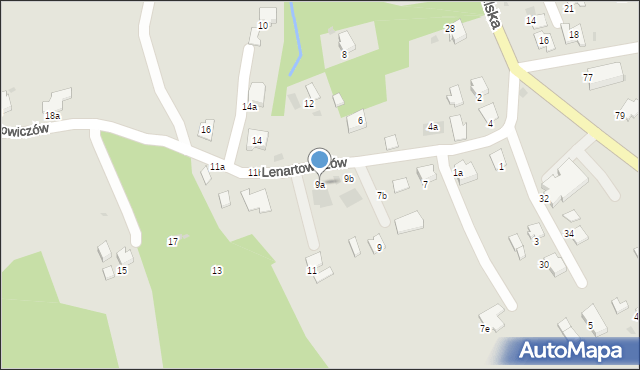Gorlice, Lenartowiczów, 9a, mapa Gorlic