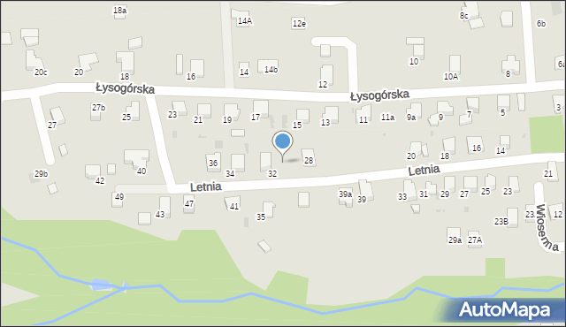 Gorlice, Letnia, 30, mapa Gorlic