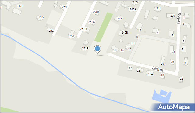 Gostyń, Leśna, 25, mapa Gostyń