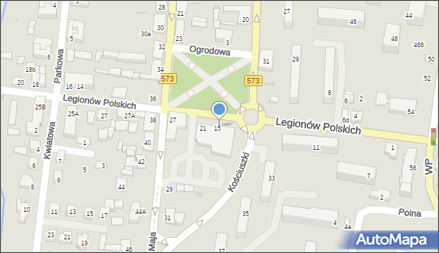 Gostynin, Legionów Polskich, 19, mapa Gostynin