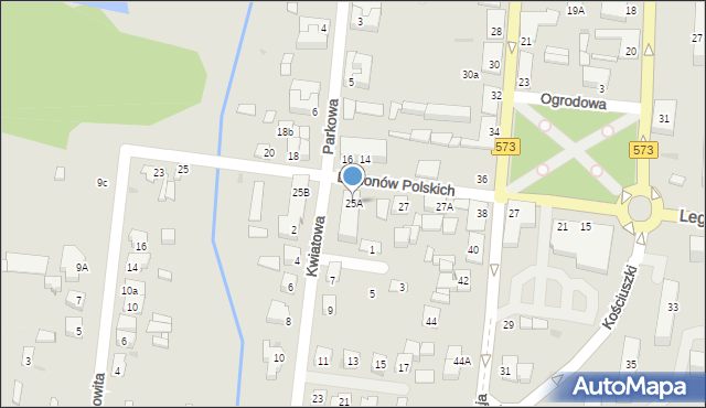 Gostynin, Legionów Polskich, 25A, mapa Gostynin