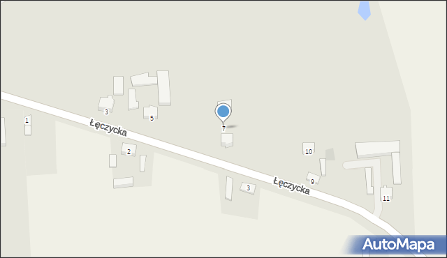 Grabów, Łęczycka, 7, mapa Grabów