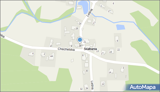 Grabowa, Leśna, 28, mapa Grabowa