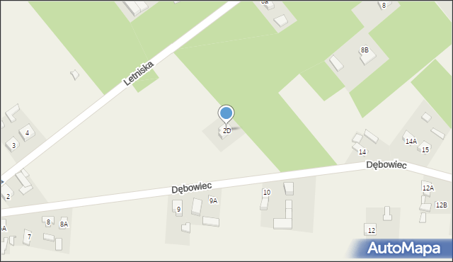 Grabowiec, Letniska, 2D, mapa Grabowiec