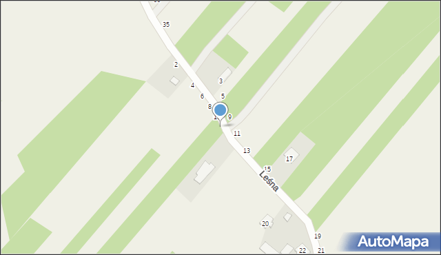 Grębiszew, Leśna, 12, mapa Grębiszew