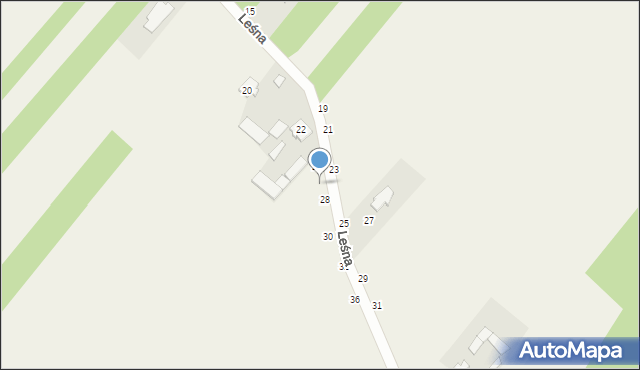 Grębiszew, Leśna, 26, mapa Grębiszew