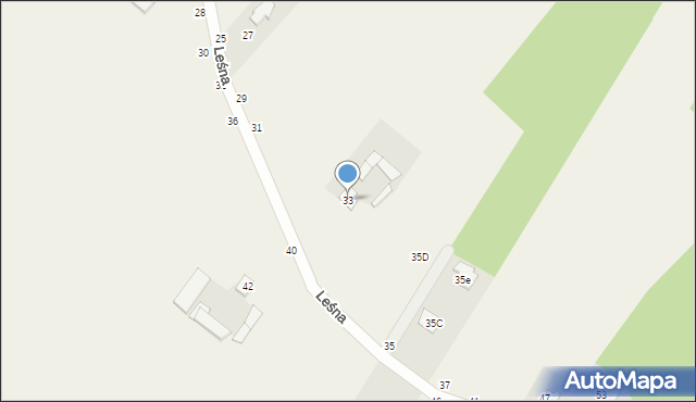 Grębiszew, Leśna, 33, mapa Grębiszew