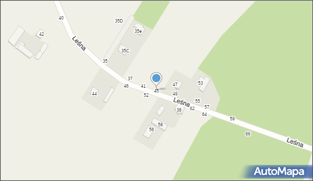 Grębiszew, Leśna, 45, mapa Grębiszew