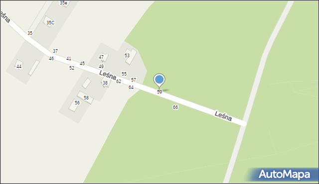 Grębiszew, Leśna, 59, mapa Grębiszew