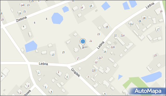 Grębów, Leśna, 19, mapa Grębów