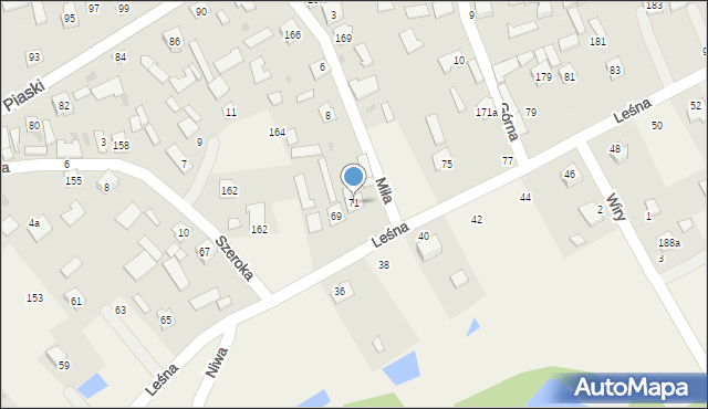 Grębów, Leśna, 71, mapa Grębów