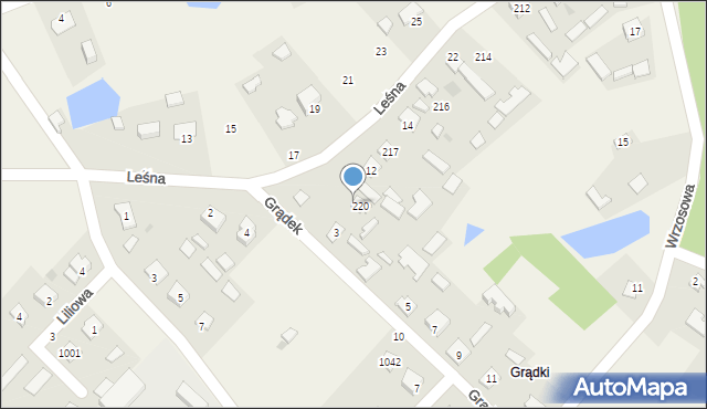 Grębów, Leśna, 8, mapa Grębów