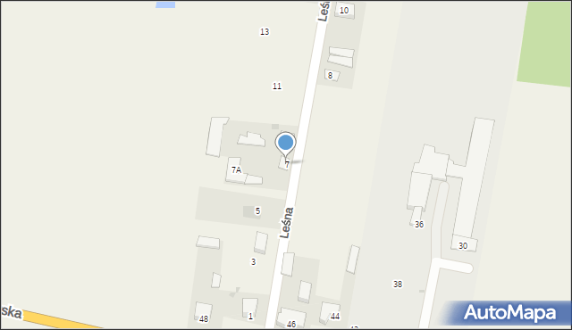 Gręzów, Leśna, 7, mapa Gręzów