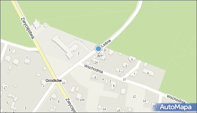 Grodków, Leśna, 2b, mapa Grodków