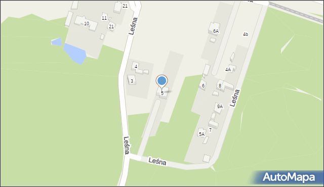 Grodków, Leśna, 5, mapa Grodków