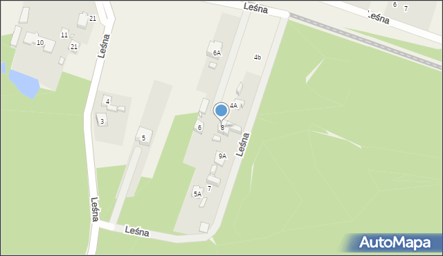 Grodków, Leśna, 8, mapa Grodków