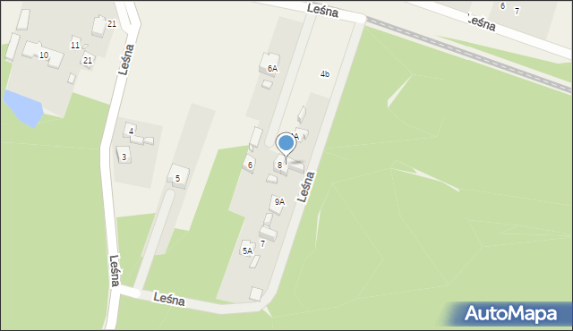 Grodków, Leśna, 9, mapa Grodków