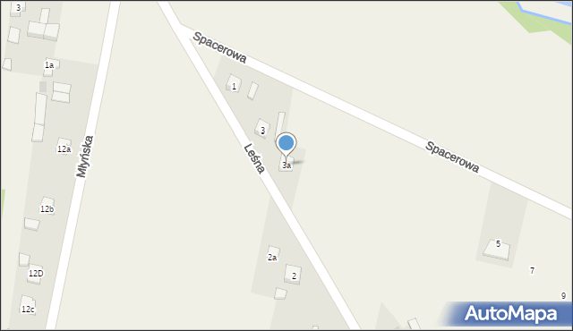 Grodziec, Leśna, 3a, mapa Grodziec